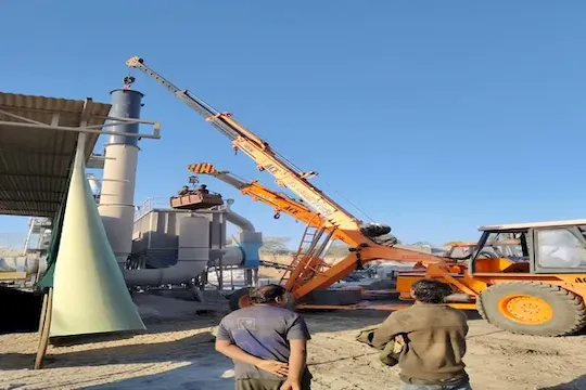 Factory setup crane services for industrial plant installation